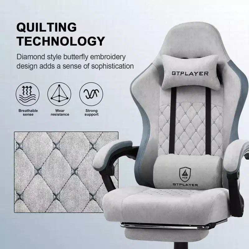 Chaise de Bureau Gaming en Tissu