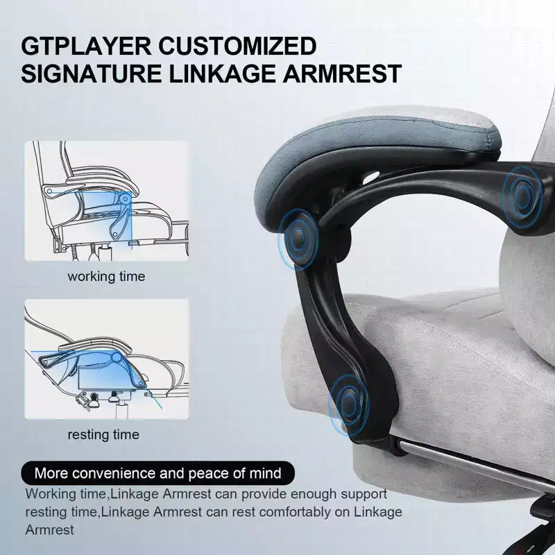 Chaise de Bureau Gaming en Tissu