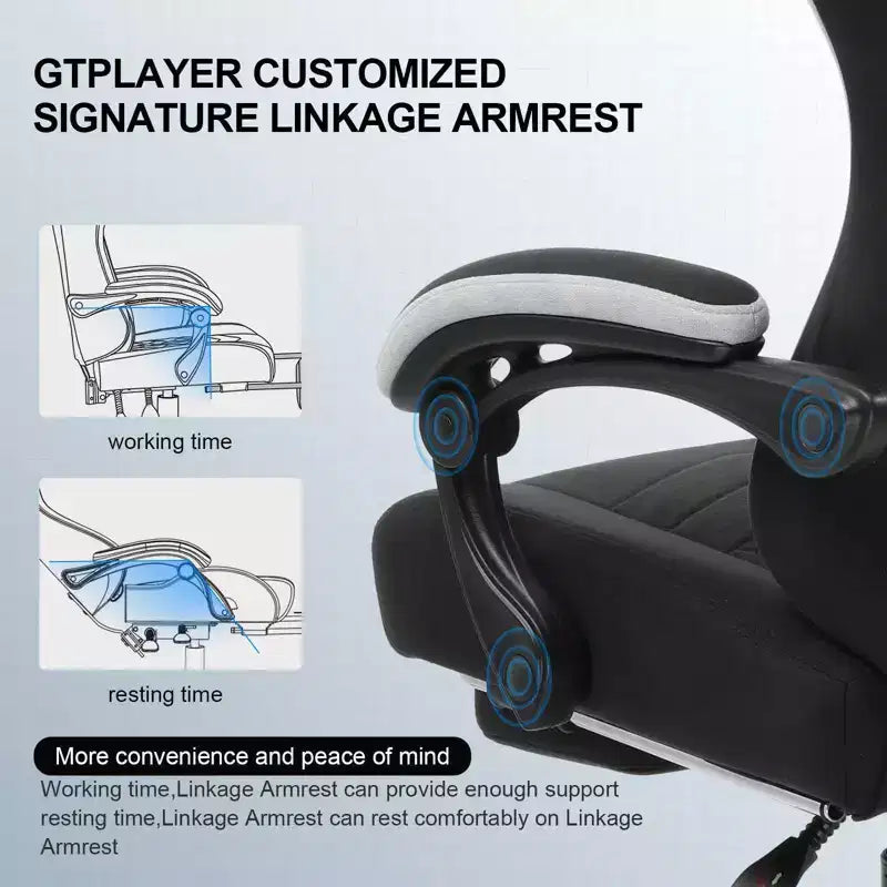 Chaise de Bureau Gaming en Tissu