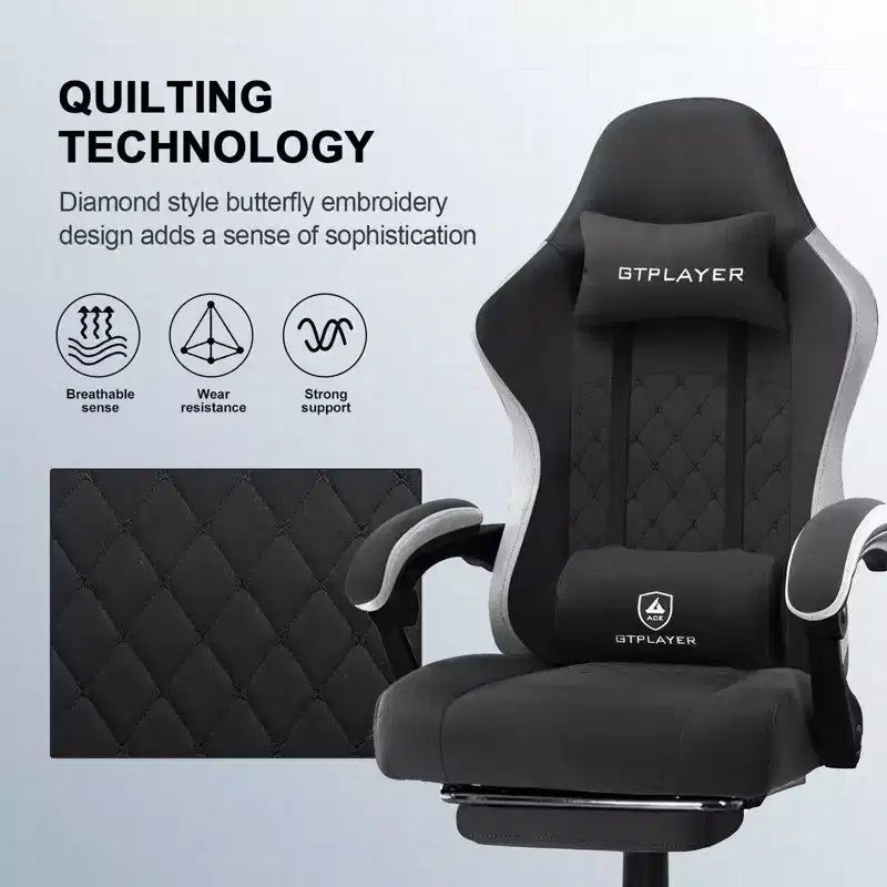 Chaise de Bureau Gaming en Tissu