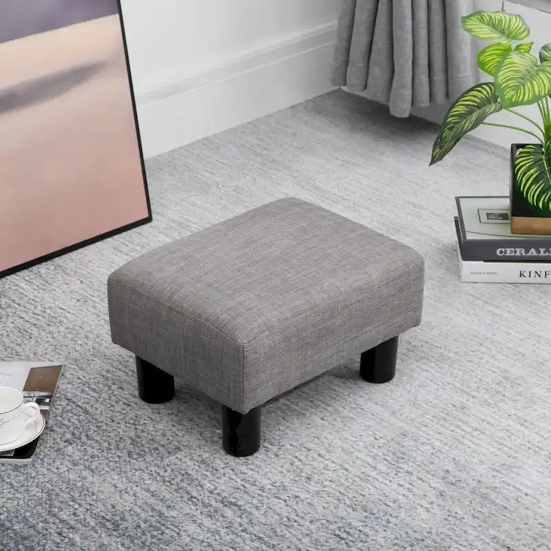 Pouf de repose-pieds moderne en lin