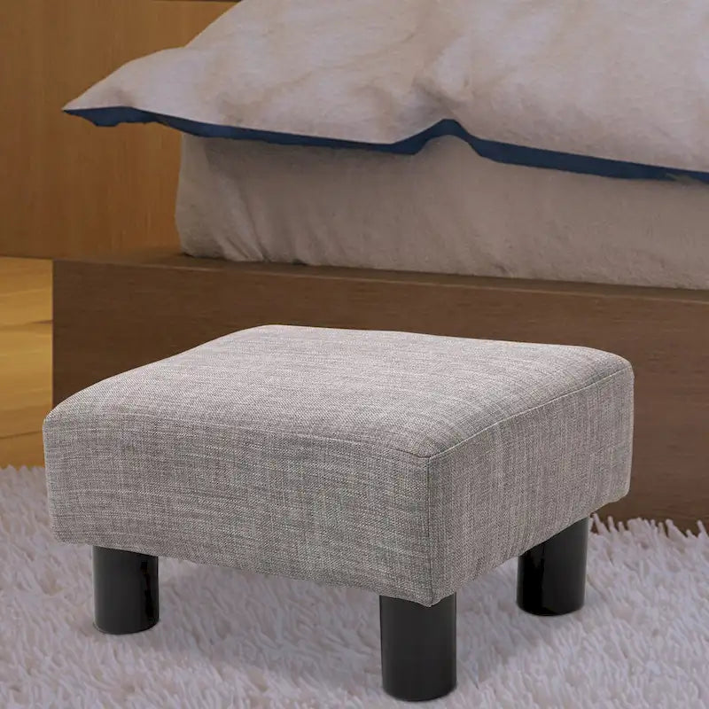 Pouf de repose-pieds moderne en lin