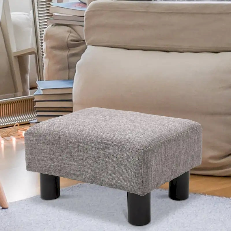 Pouf de repose-pieds moderne en lin