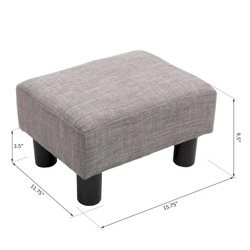 Pouf de repose-pieds moderne en lin