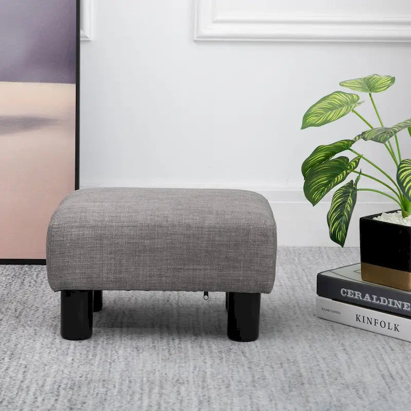 Pouf de repose-pieds moderne en lin