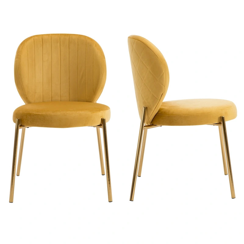 Chaises de salle à manger en velours Petites chaises d'appoint mignonnes