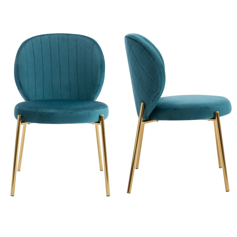 Chaises de salle à manger en velours Petites chaises d'appoint mignonnes