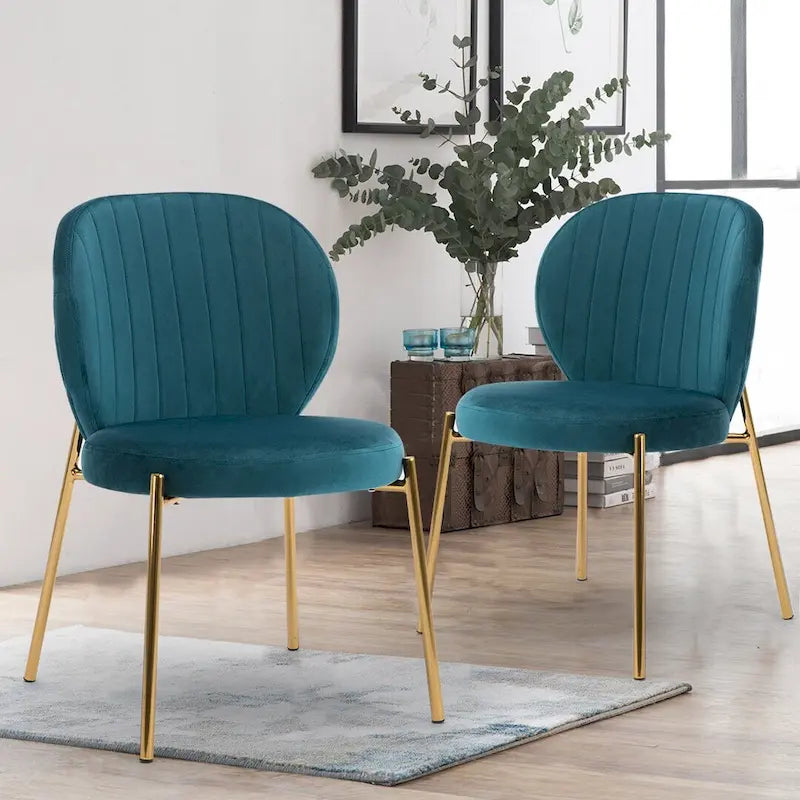 Chaises de salle à manger en velours Petites chaises d'appoint mignonnes
