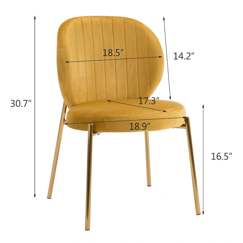 Chaises de salle à manger en velours Petites chaises d'appoint mignonnes
