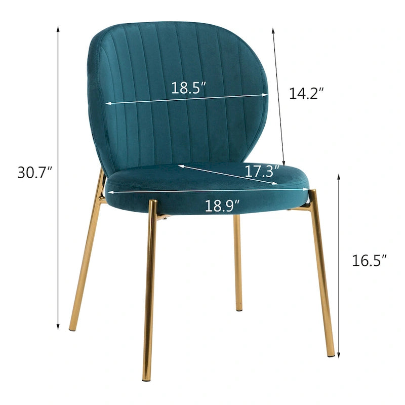 Chaises de salle à manger en velours Petites chaises d'appoint mignonnes
