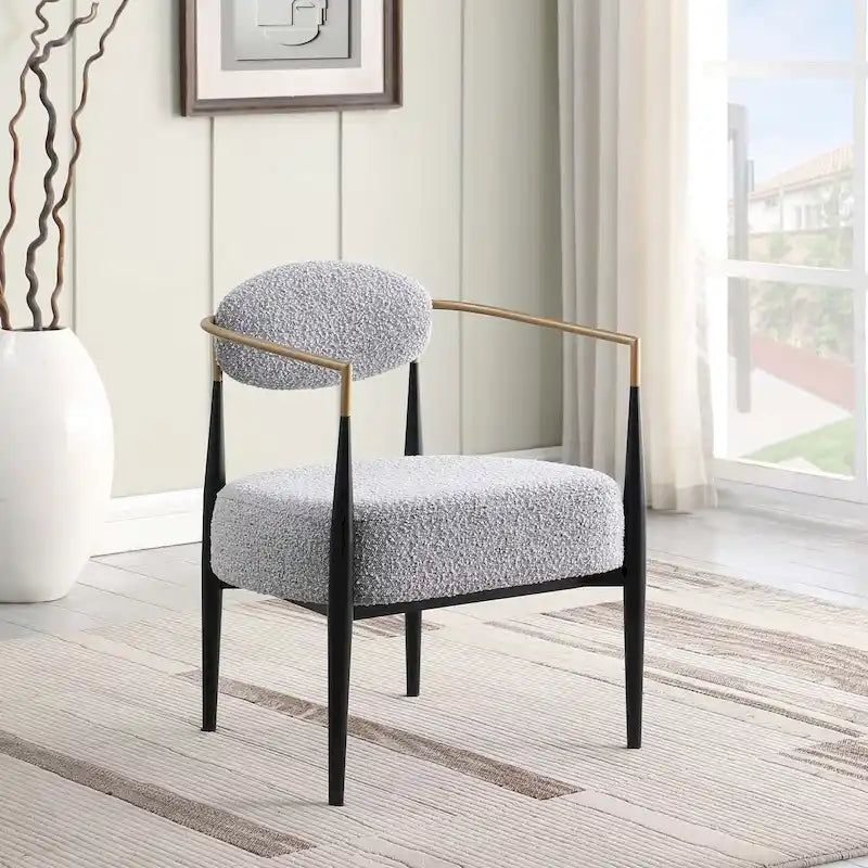 Chaise de salle à manger Boucle Chaise de salon Cadre métallique élégant