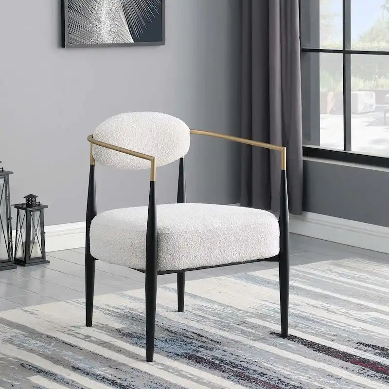 Chaise de salle à manger Boucle Chaise de salon Cadre métallique élégant
