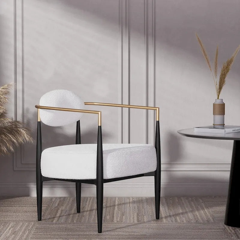 Chaise de salle à manger Boucle Chaise de salon Cadre métallique élégant