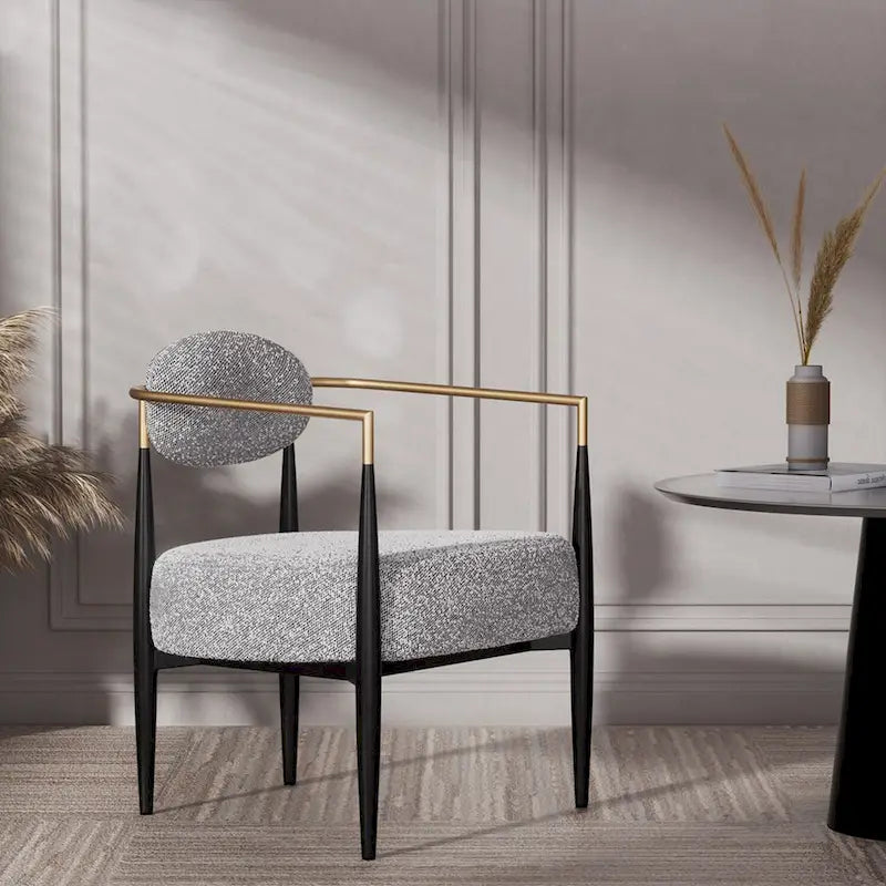 Chaise de salle à manger Boucle Chaise de salon Cadre métallique élégant