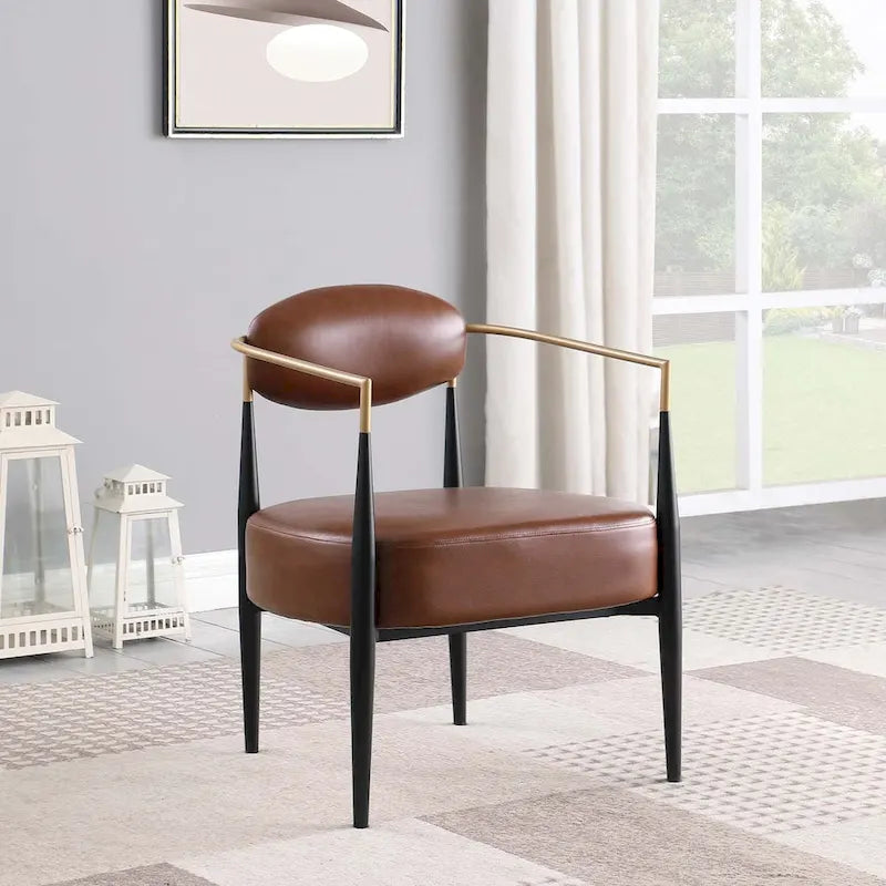 Chaise de salle à manger Boucle Chaise de salon Cadre métallique élégant