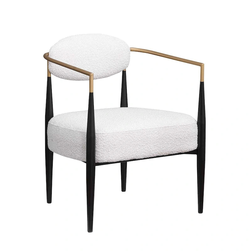 Chaise de salle à manger Boucle Chaise de salon Cadre métallique élégant