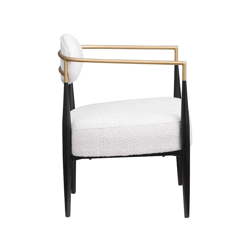 Chaise de salle à manger Boucle Chaise de salon Cadre métallique élégant