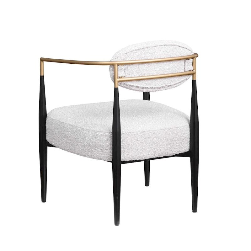 Chaise de salle à manger Boucle Chaise de salon Cadre métallique élégant