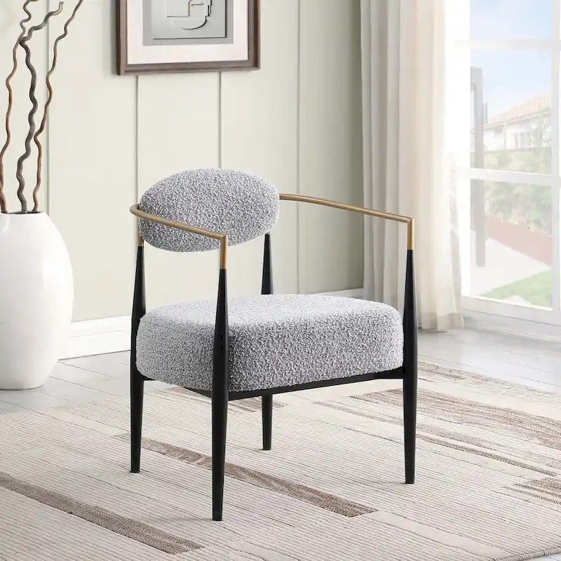 Chaise de salle à manger Boucle Chaise de salon Cadre métallique élégant