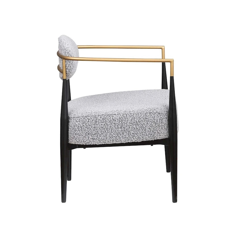 Chaise de salle à manger Boucle Chaise de salon Cadre métallique élégant