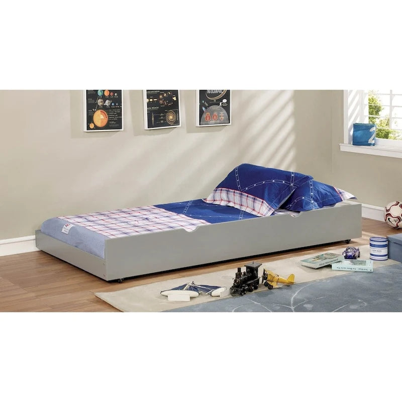 Lit gigogne simple moderne en bois massif avec tiroir-lit extractible
