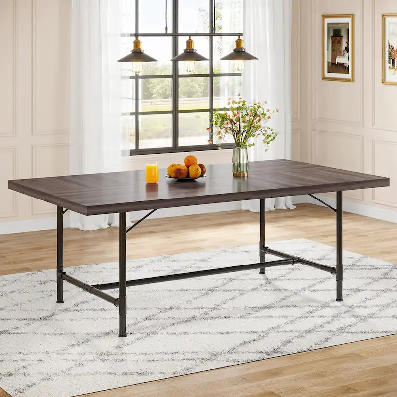 Table de salle à manger rectangulaire rustique