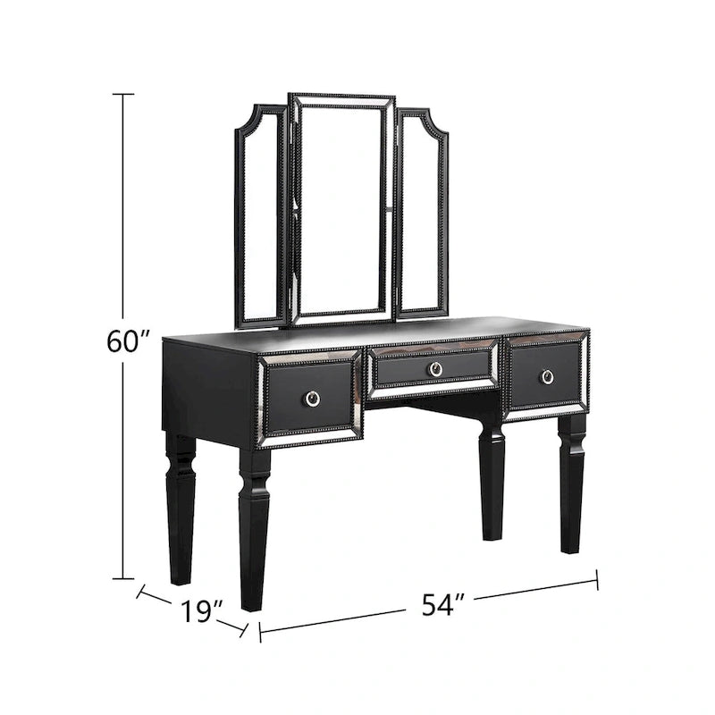 Meuble-lavabo en tissu et bois avec tabouret