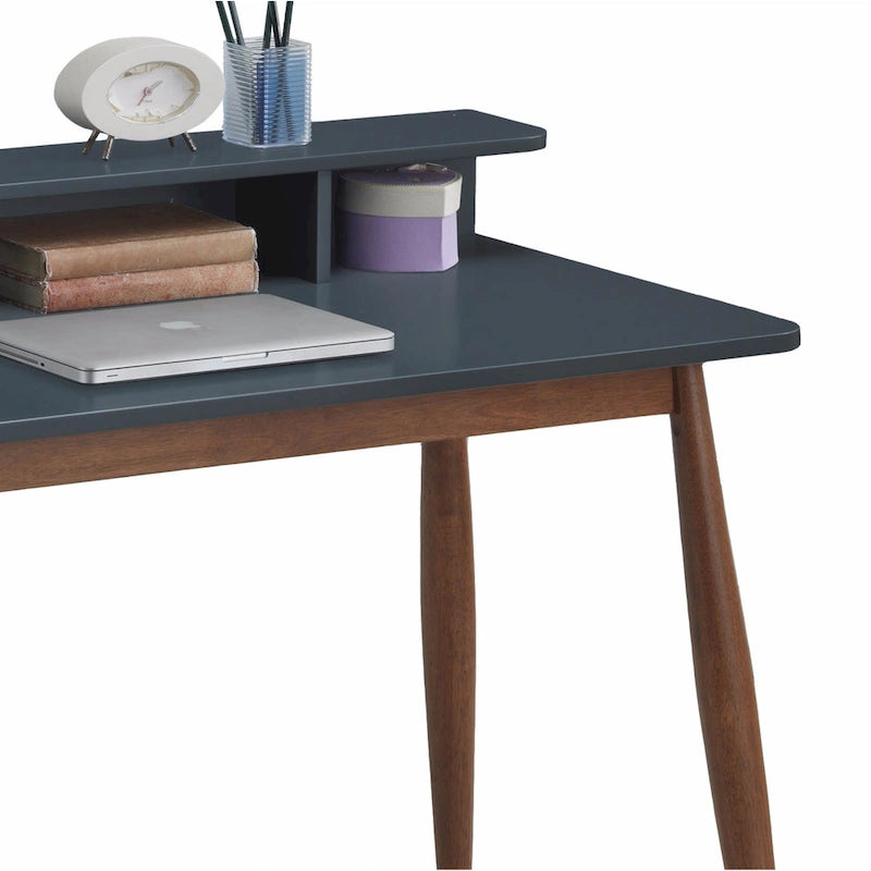 Bureau de rangement en bois gris-bleu