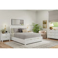 Lit King Size (California King) à rangement, blanc