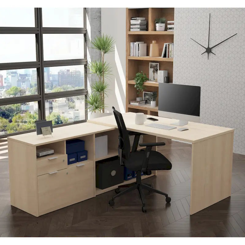 Bureau d'angle à 2 tiroirs