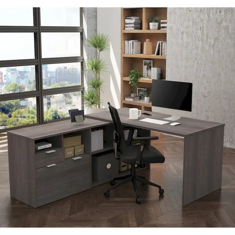 Bureau d'angle à 2 tiroirs