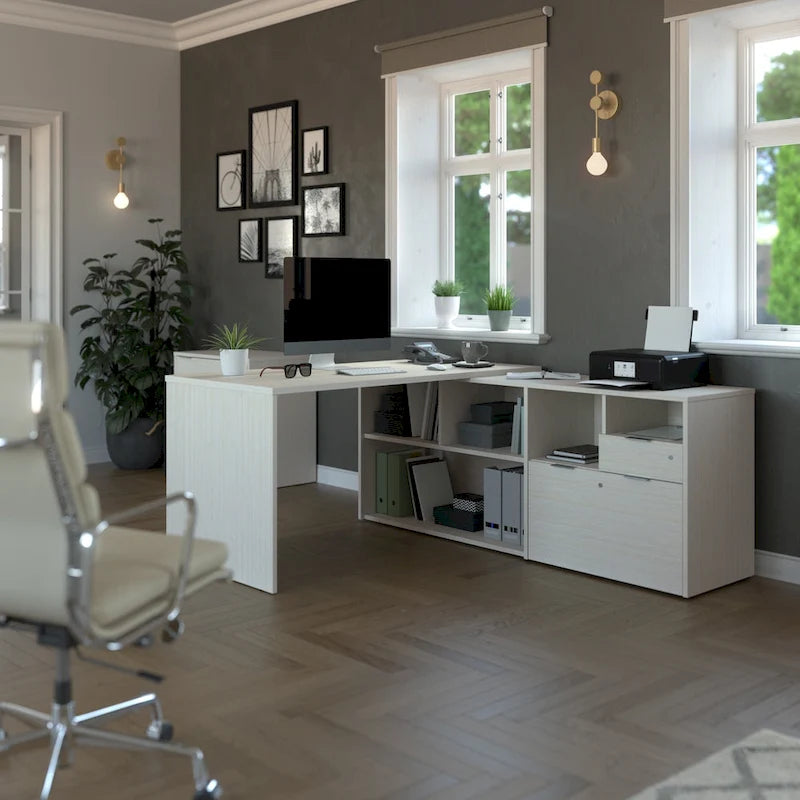 Bureau d'angle à 2 tiroirs
