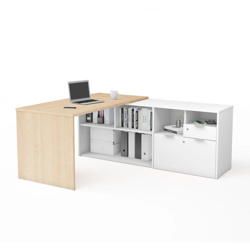 Bureau d'angle à 2 tiroirs