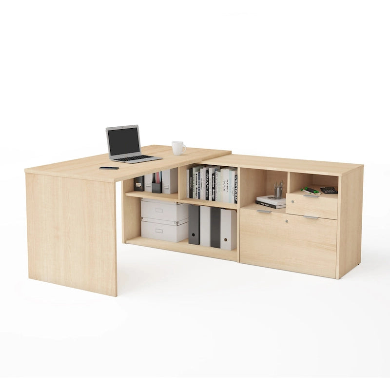 Bureau d'angle à 2 tiroirs