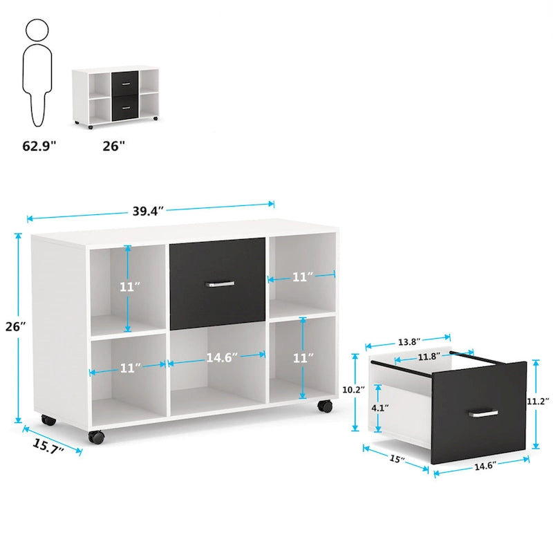 Classeur moderne noir et blanc