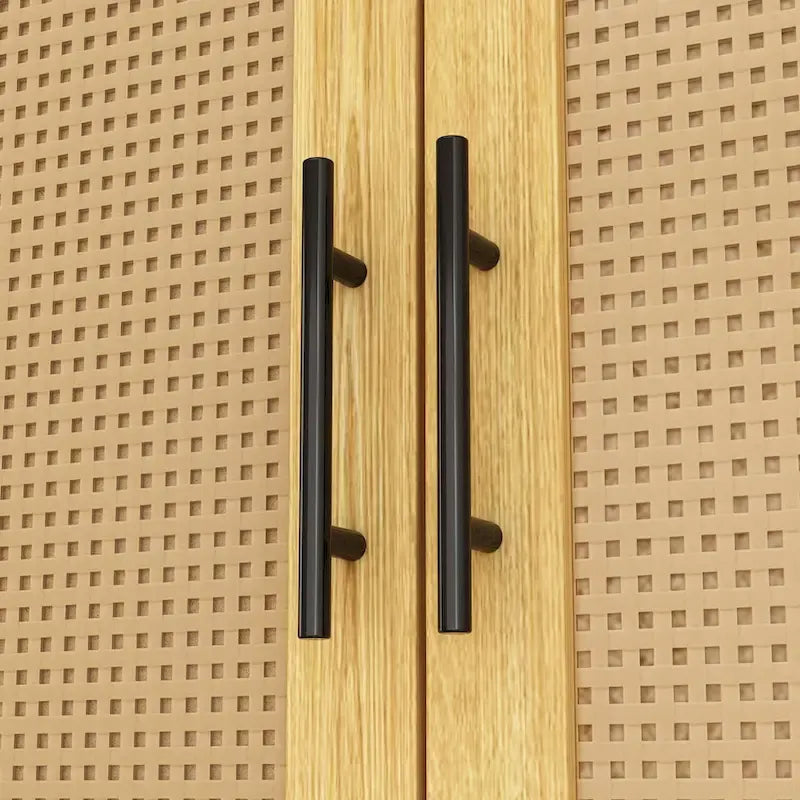 Armoire-penderie en bois avec tringle et tiroirs