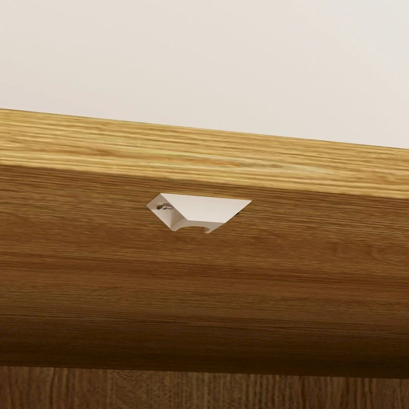 Armoire-penderie en bois avec tringle et tiroirs
