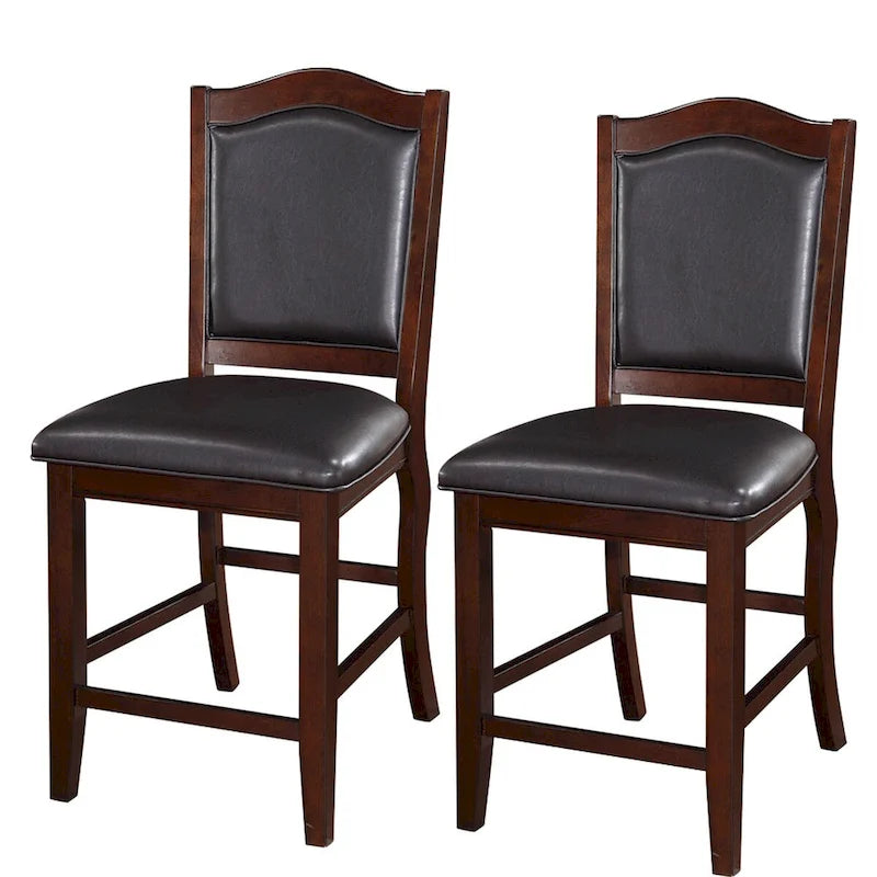 Chaise haute sans accoudoirs en bois, marron expresso et noir