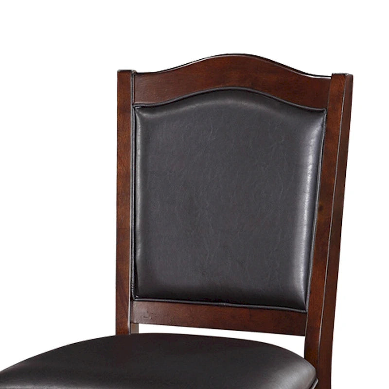 Chaise haute sans accoudoirs en bois, marron expresso et noir
