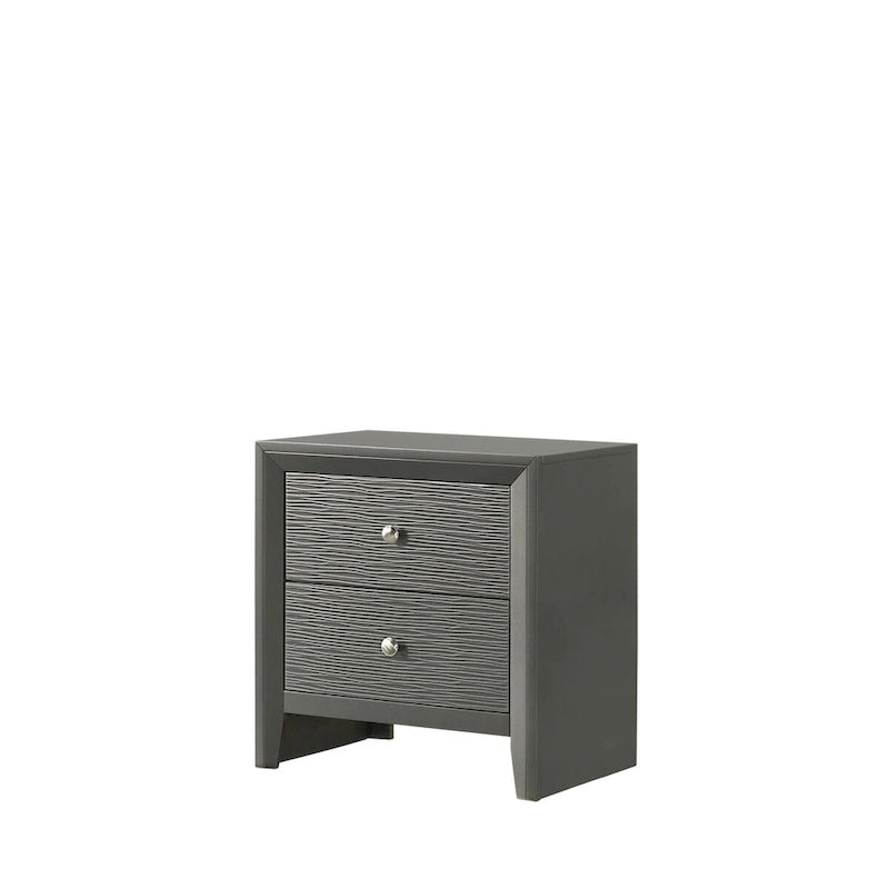 Chambre à coucher en panneaux gris acier