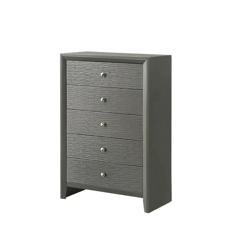 Chambre à coucher en panneaux gris acier