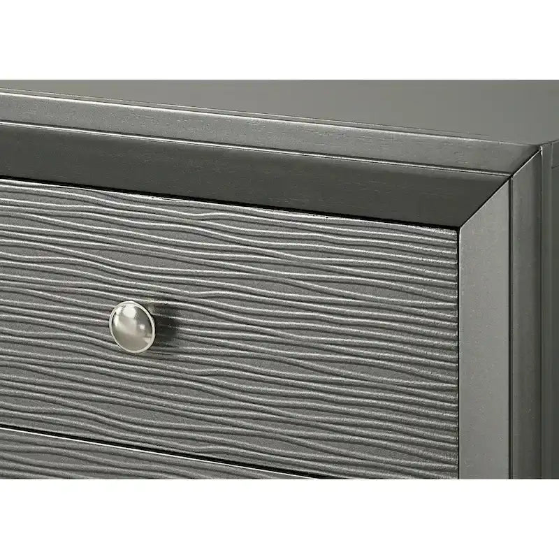 Chambre à coucher en panneaux gris acier