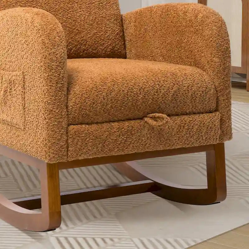 Fauteuil à bascule à dossier haut avec repose-pieds rétractable