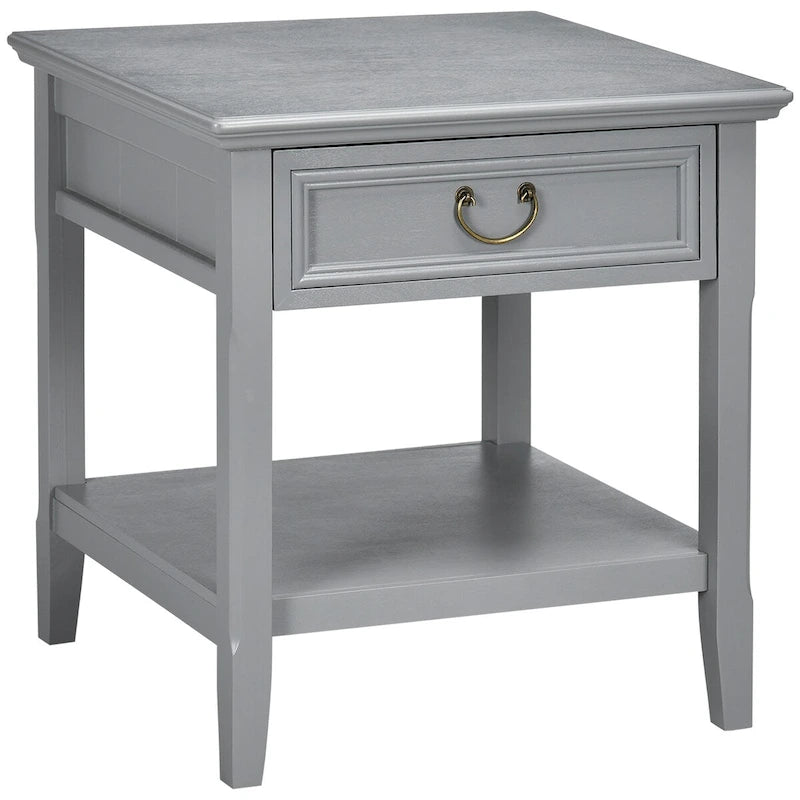 Table d'appoint avec rangement, Table de chevet vintage