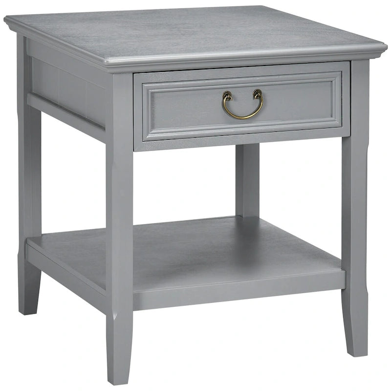Table d'appoint avec rangement, Table de chevet vintage