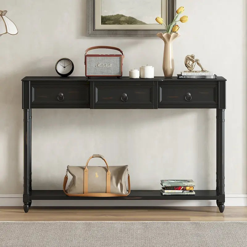 Console de table de canapé avec tiroirs pour entrée