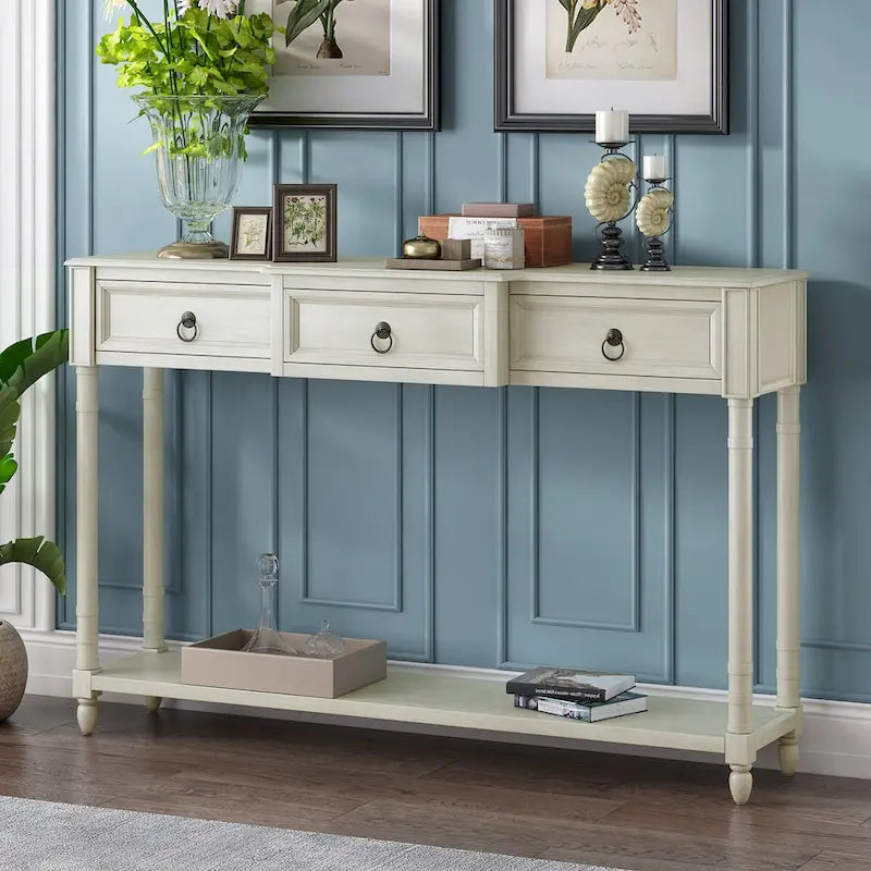 Console de table de canapé avec tiroirs pour entrée