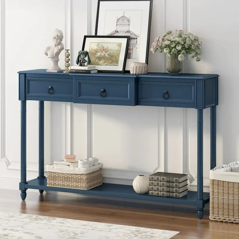 Console de table de canapé avec tiroirs pour entrée