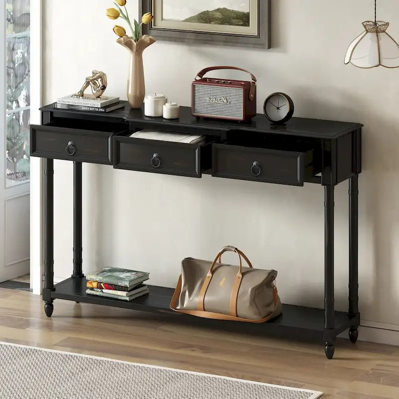 Console de table de canapé avec tiroirs pour entrée