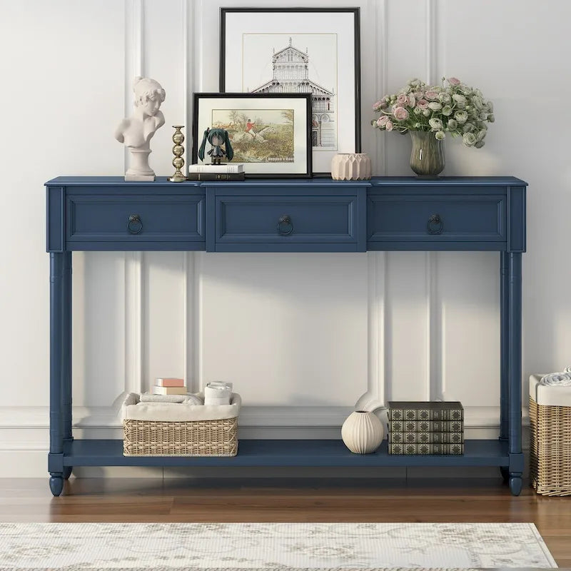 Console de table de canapé avec tiroirs pour entrée